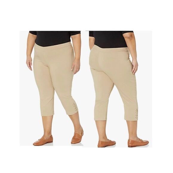 Zac & Rachel Women's Pull Crop with Ankle Side Tie Detail - Picture 1 of 6